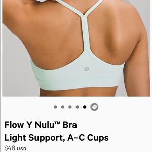 Lululemon flow y nulu bra size 6 in sage